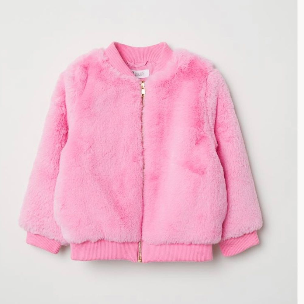 H&M Faux Fur Jacket Sz 5-6